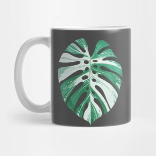 Monstera variegata leaf Mug